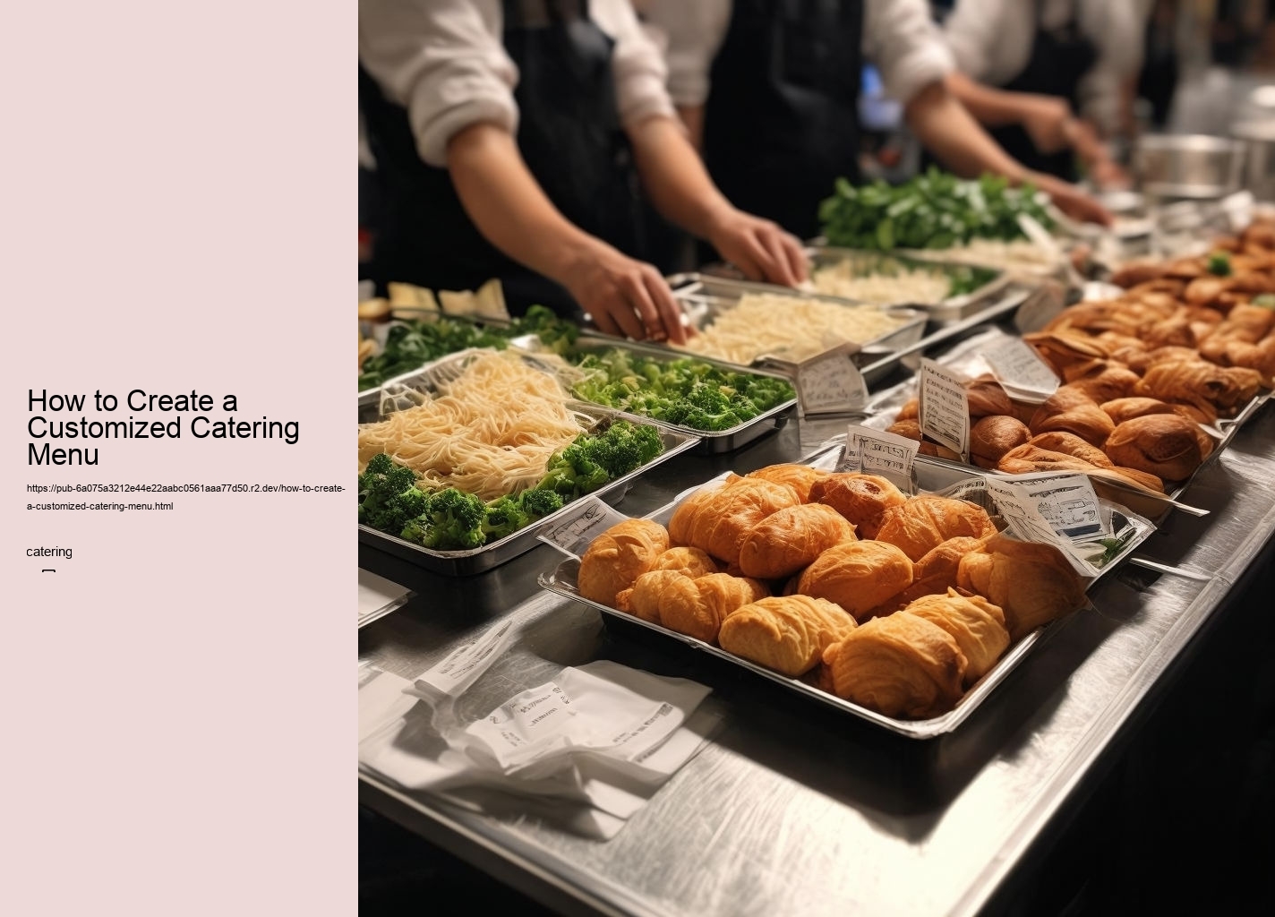 How to Create a Customized Catering Menu